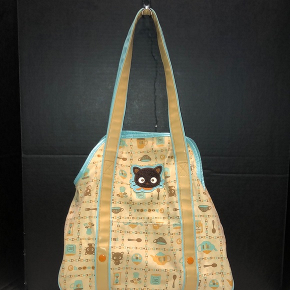 Sanrio Bags Chococat Tote Bag With Blue And Tan Handles Super Cute